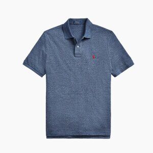 Polo Ralph Lauren Heathered Navy Short Sleeve Polo Shirt L